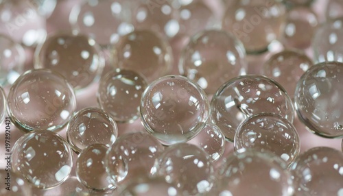 Close-up of Transparent Water Gel Beads for Background Texture.