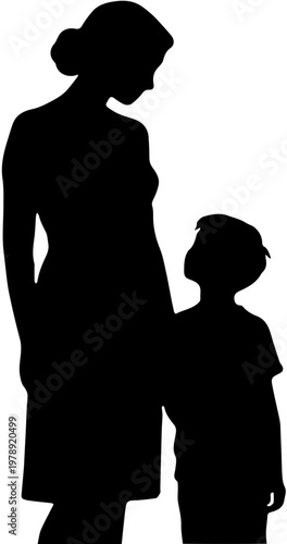mother and child vector illustration 