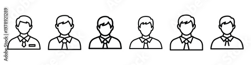 customer loyalty icon set outline style. Business line art icon collection.