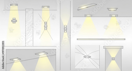 vector illustration of a set of office accessories