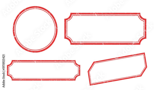 Four decorative frames oval rectangular and angled designs