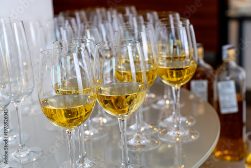 Wallpaper Mural White wine glasses on a buffet table Torontodigital.ca