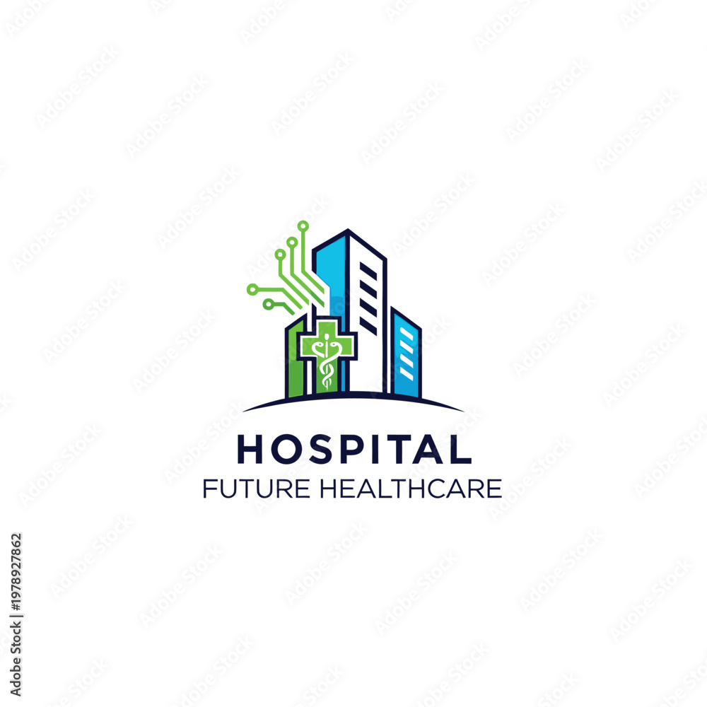 Fototapeta premium Modern hospital building with healthcare concept.