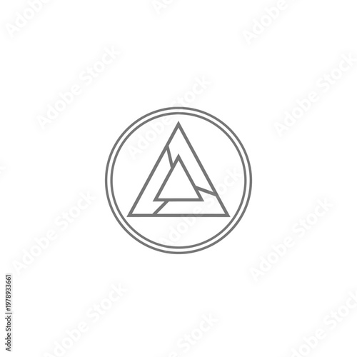Free Download Geometric mountain logo design element. - GFXLoad
