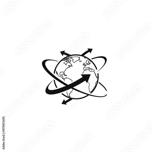 Global connections and earth movement concept.