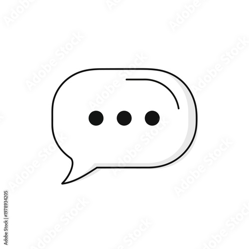 Simple speech bubble with ellipsis icon.