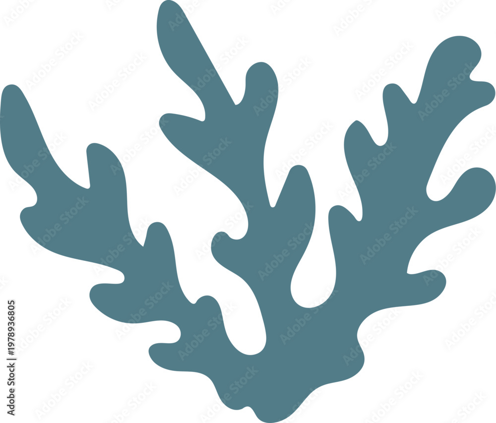 Fototapeta premium Coral Branch Silhouette Abstract