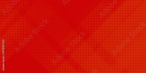 Red diagonal geometric shape with halftone. Modern fiber textured vector eps 10