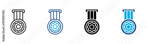 Award Icon Multiple Style Vector Illustration