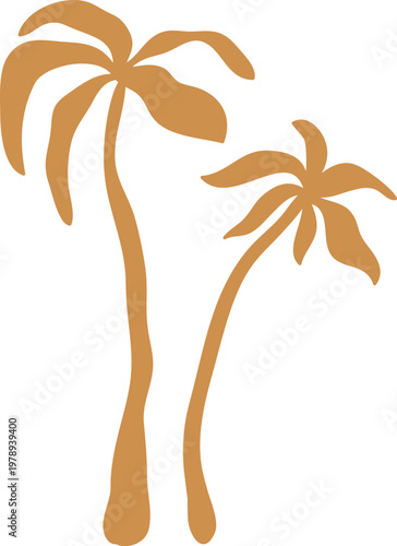 Palm Tree Duo Silhouette