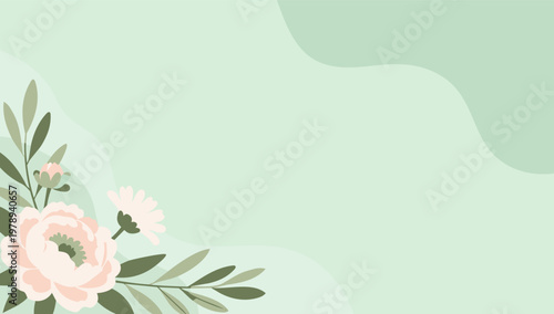 abstract floral background with flowers