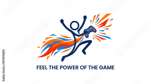 Energetic Gamer Holding Controller and Celebrating Victory