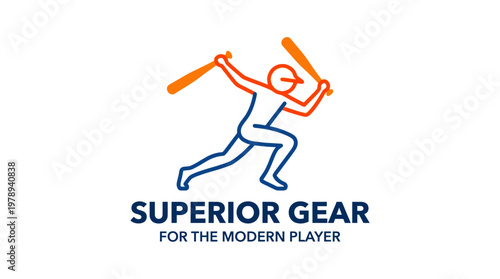 Baseball Player Logo for Superior Gear