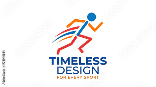 Dynamic Icon of a Runner for Sports and Design Concepts