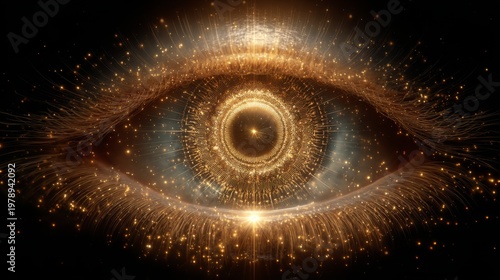 Third eye activation and spiritual awakening through mindfulness and meditation in a visual display of healing energy