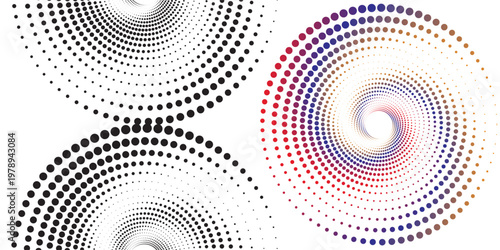 The circular polka dot motif is often used for various backgrounds and design motifs