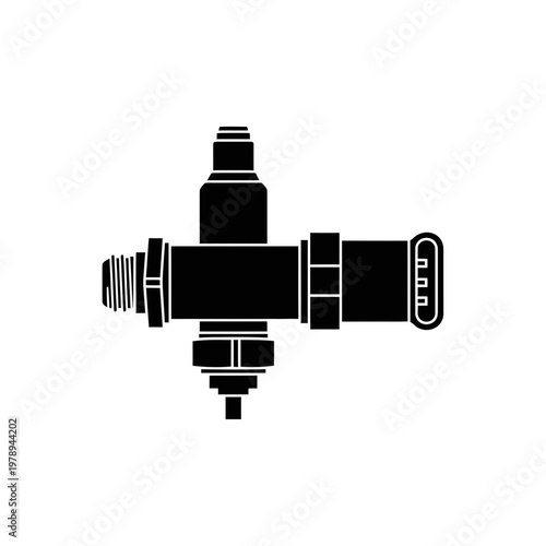 Black and white plumbing connector pipe.