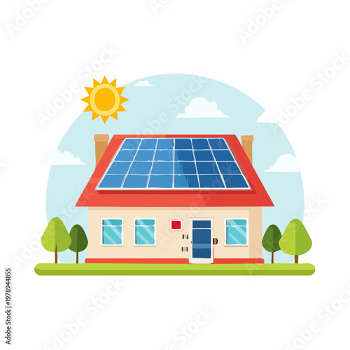 Haus mit Solarenergie 