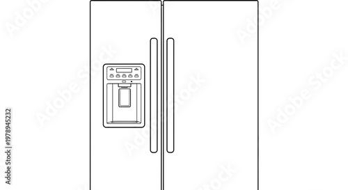 Side-by-Side Refrigerator with Water Dispenser.