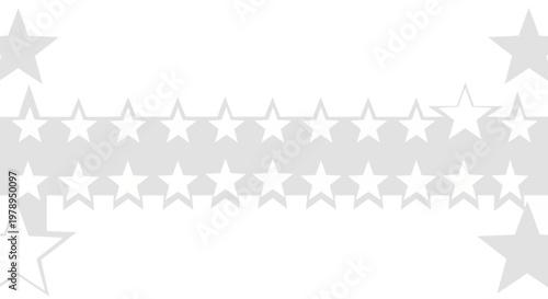 White stars on a light gray background forming a decorative border.