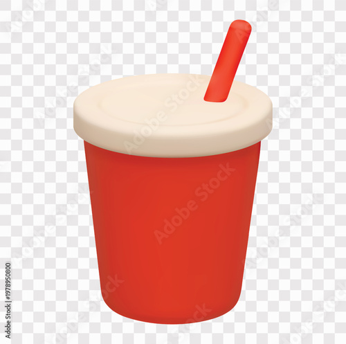 Fast Food and Tasty Snacks Vector Icon Set | 3D icon set |  soft drink 