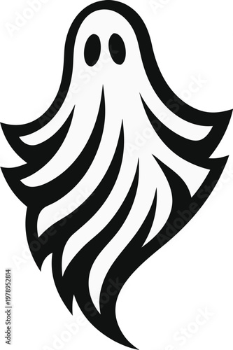 Ghost Icon Line Minimal Vector Illustration