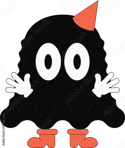 Ghost Icon Kids Friendly Vector Illustration