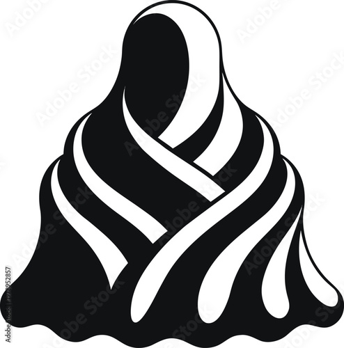 Ghost Icon Shadow Style Vector Illustration