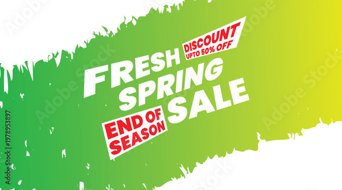 Fresh Spring Sale Banner – End of Season Discount Promotion Design