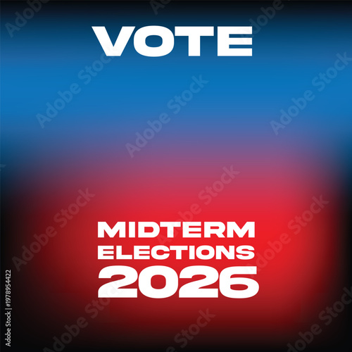 Vote Midterm Elections 2026 Poster – USA Voting Campaign Banner Design