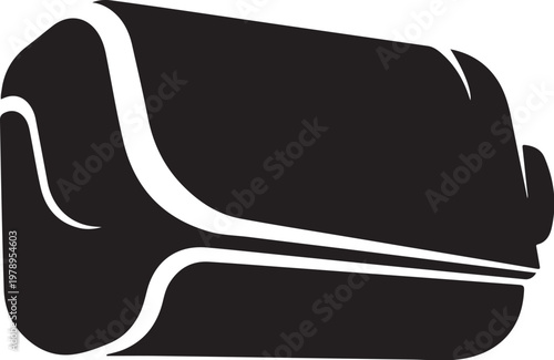 Black yoga mat, fitness mat icon, exercise mat symbol, gym mat sign