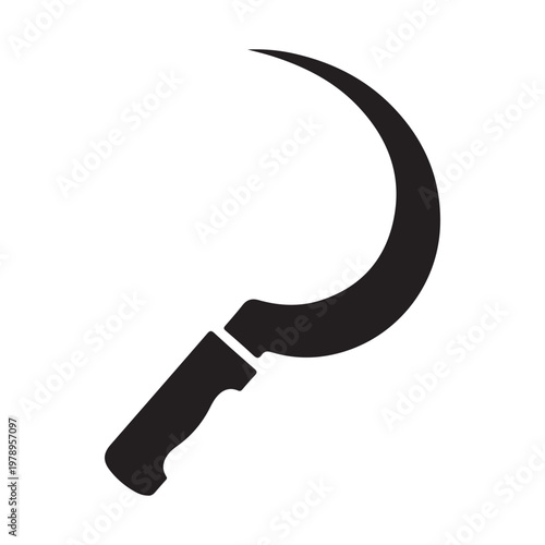 sickle icon vector design template in white background