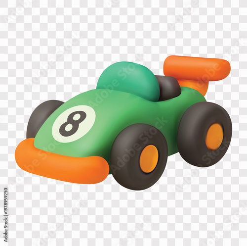 Racing and Motorsport Vector Icon Set | 3D icon set | race car