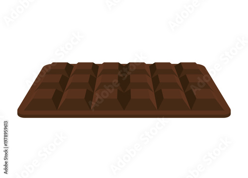 Chocolate bars in perspective view. Simple flat illustration.