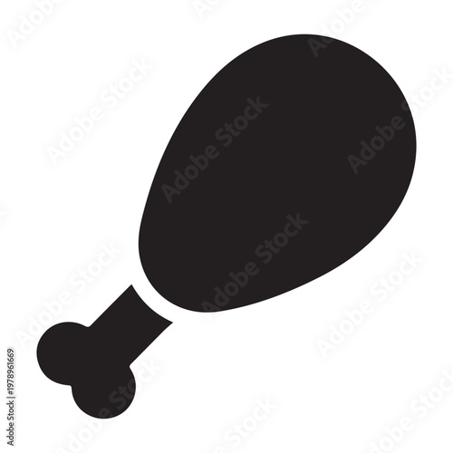 Chicken leg icon illustrated on background