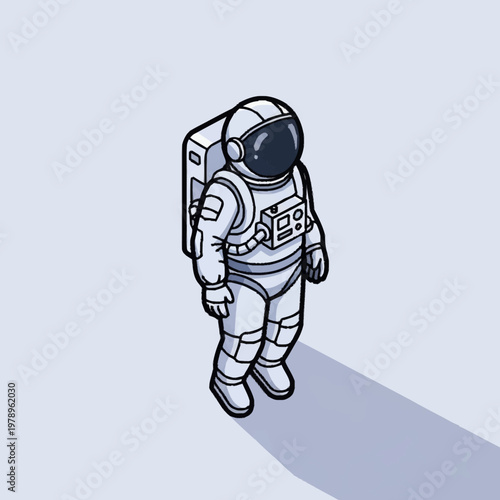 An astronaut in a spacesuit floating in space.