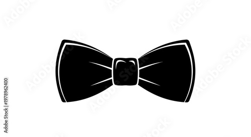 Classic Black Bow Tie Icon - Formal Menswear Accessory
