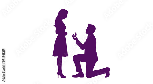 A Man Proposing to a Woman with Engagement Ring