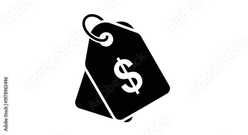 Price tags with a dollar symbol, symbolizing cost and value