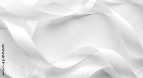White Ribbon Abstract Background