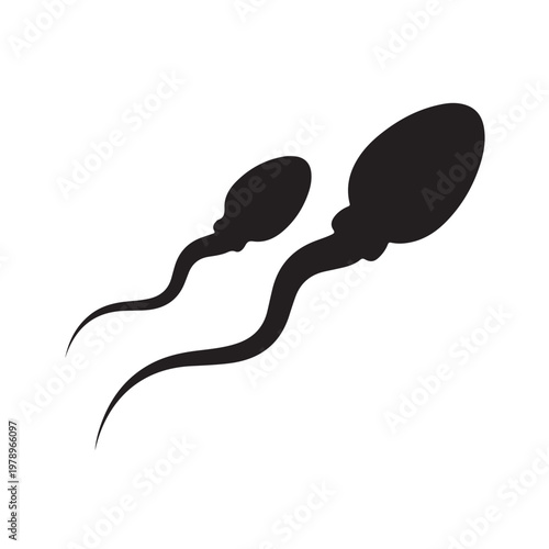 sperm icon vector on white background