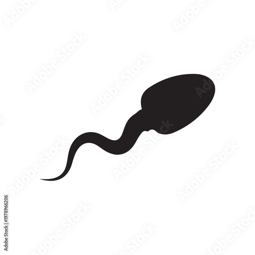 sperm icon vector on white background