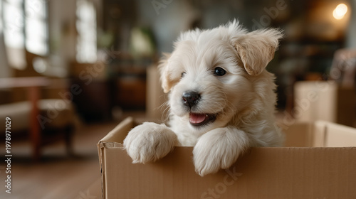 Puppy in Box: A charming pu...