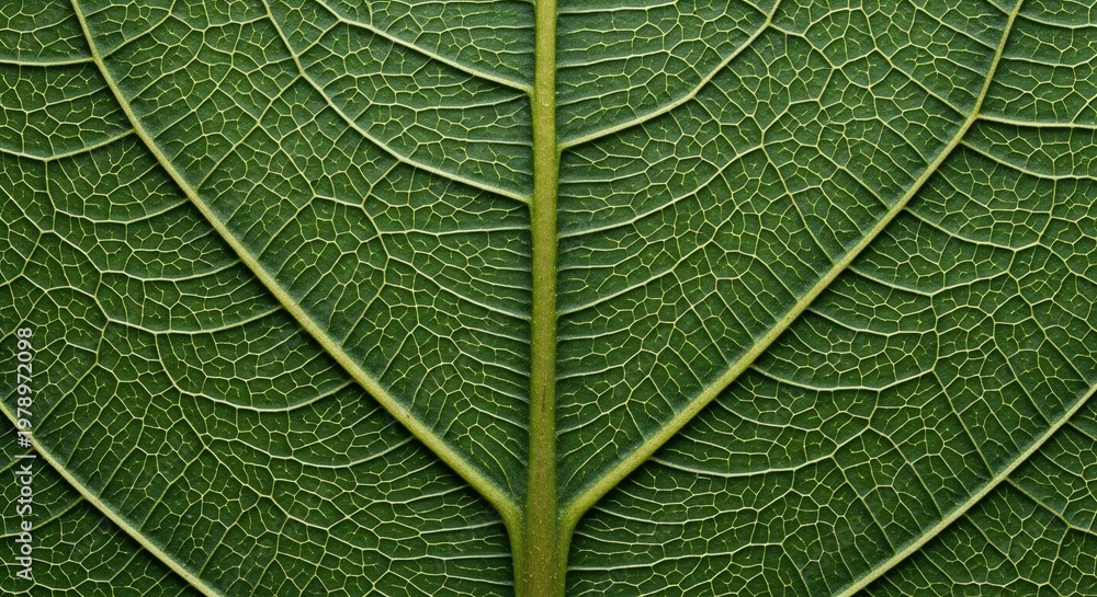 Fototapeta premium Close up green leaf veins