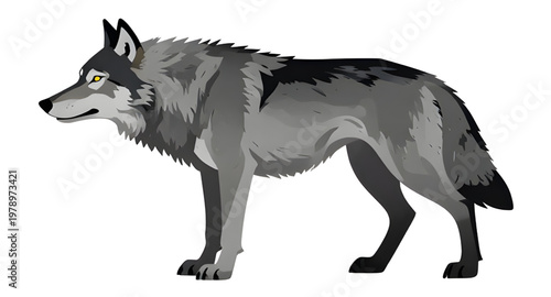 wolf, animal, gray, wildlife, predator, forest, nature, mammal, wild, canine, standing, fur, hunter, pack, outdoor, design, simple