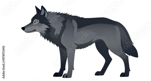 gray wolf, wolf illustration, wild animal, forest animal, standing wolf, wildlife predator, canine animal, nature wildlife, animal illustration, wolf design, wild mammal, outdoor animal, wolf icon, fo