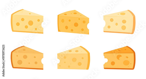 cheese, cartoon, illustration, food, dairy, swiss, maasdam, yellow, slice, block, hole, tasty, snack, cooking, kitchen, design, simple
