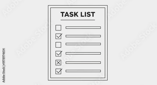 Checklist Task List Paper Form.