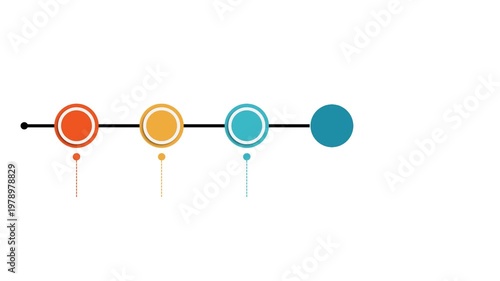 Six Step Animated Horizontal Timeline Infographic for Business Presentations