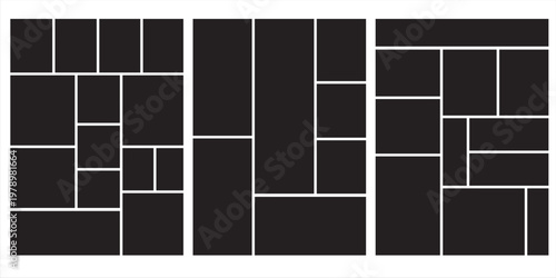 Tableau sur toile Image collage layout template